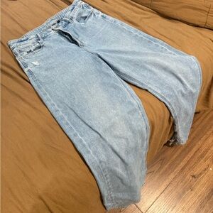 American Eagle Outfitters Light Wash High Rise Drapey Jeans